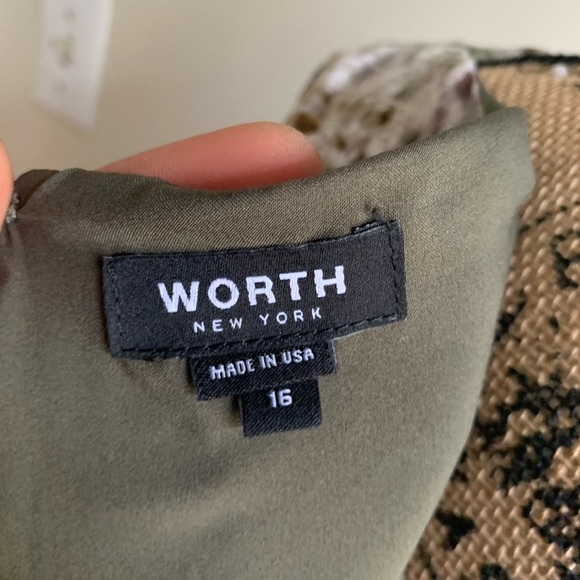 Worth dress side knot long sleeve size 16 - Picture 7 of 9